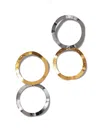 Jaredjamin Women's Gold / Silver Duet Drop Post Earrings In Multi