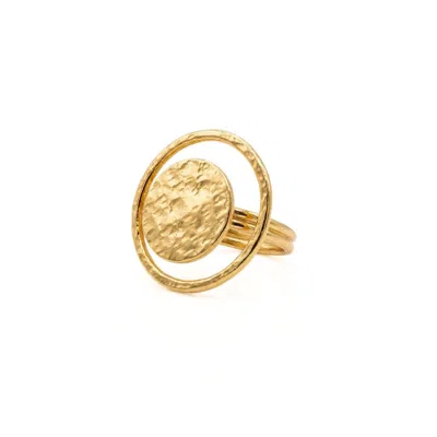 Jaredjamin Women's Gold Small Peacock Eye Ring