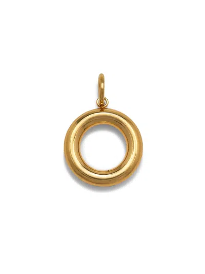 Jaredjamin Women's Gold Smooth Doughnut Necklace Pendant Charm