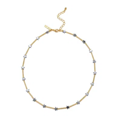 Jaredjamin Women's Gold Starlight Plated Hematite Necklace