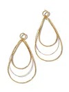 Jaredjamin Women's Gold Tereza Tear Dangle Post Earrings