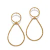 Jaredjamin Women's Gold Textured Tear Post Earrings