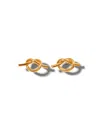 Jaredjamin Women's Gold Why Knot Stud Post Earrings