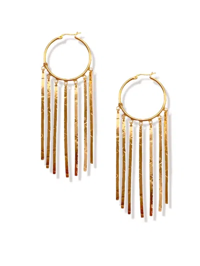 Jaredjamin Women's Gold Wind Catcher Leverback Dangle Earrings