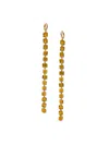 Jaredjamin Women's Gold / Yellow / Orange Amber Building Block Drop Earrings