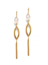 Jaredjamin Women's Gold / Yellow / Orange Eyelet Citrine Dangle Earrings
