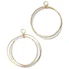 Jaredjamin Women's Large Gold Triple Halo Hoop Earrings