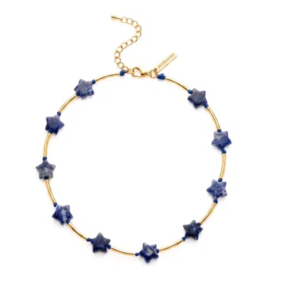 Jaredjamin Women's Liberty Gemstone Necklace - Blue In Gold