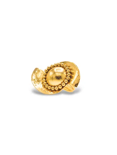 Jaredjamin Women's Monsoon Swirl Gold Ring