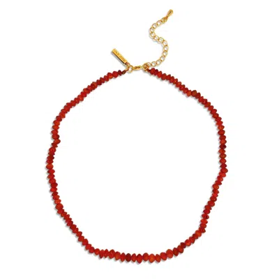 Jaredjamin Women's Orange / Gold Gemstone Trail Carnelian Necklace
