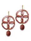Jaredjamin Women's Orange Oriental Legend Lever Back Earrings In Orange