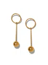 Jaredjamin Women's Orbita Pendulum Gold Post Earrings