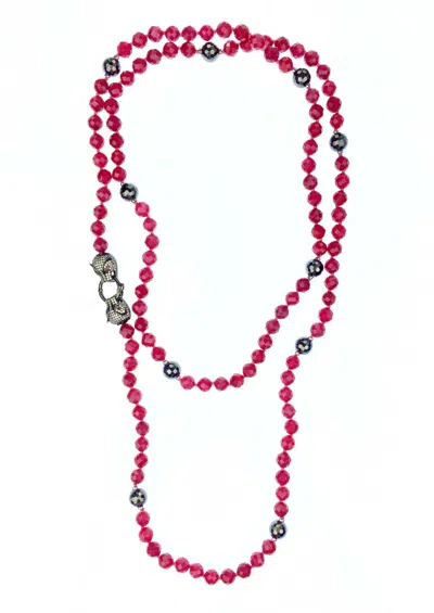 Jaredjamin Women's Pink Prying Panthers Necklace