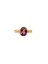 Jaredjamin Women's Pink / Purple Oval Amethyst Gemstone Ring