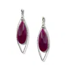Jaredjamin Women's Pink / Purple / Silver Silver Seraphine Plum Drop Lever Back Earrings