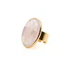 Jaredjamin Women's Pink Stella Statement Ring In Rosequartz In Pink