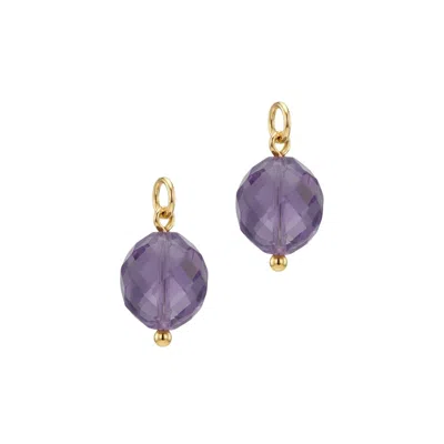 Jaredjamin Women's Purple Faceted Lavender Quartz Earring Charms