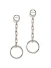 Jaredjamin Women's Silver Chain Reaction Drop Post Earrings