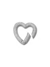 Jaredjamin Women's Silver Heart Pavé Clicker Clasp In Silver