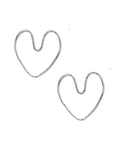 Jaredjamin Women's Silver Large Fluttering Heart