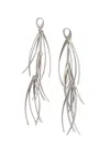 Jaredjamin Women's Silver Long Tinsel Earrings In Silver