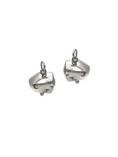 Jaredjamin Women's Silver Nugget Earring Charms In Neutral