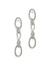 Jaredjamin Women's Silver Ophelia Chain Dangle Post Earrings