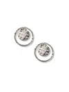 Jaredjamin Women's Silver Peacock Eye Clip On Earrings In Silver
