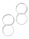 Jaredjamin Women's Silver Raquel Dangle Hoop Post Earrings In Silver