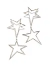 Jaredjamin Women's Silver Shooting Star Dust Dangle Post Earrings