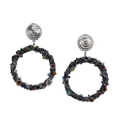 Jaredjamin Women's Silver Simone Clip On Earrings