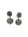 Jaredjamin Women's Silver Sparkling Bloom Earrings