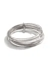 Jaredjamin Women's Silver Twenty Something Bangle Stack
