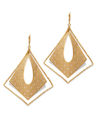 Jaredjamin Women's Tudor Temptations Gold Leverback Earrings