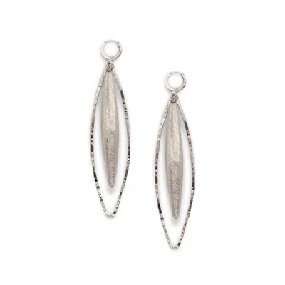 Jaredjamin Women's Zeppelin Hailey Silver Leverback Earrings