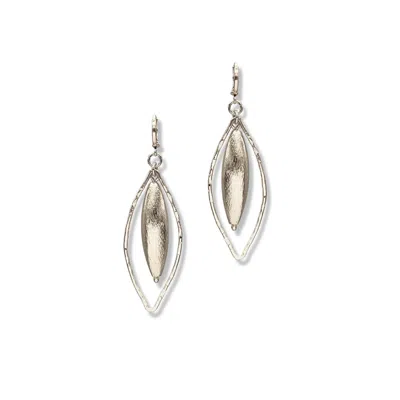 Jaredjamin Women's Zeppelin Haley Silver Lever Back Earrings Small