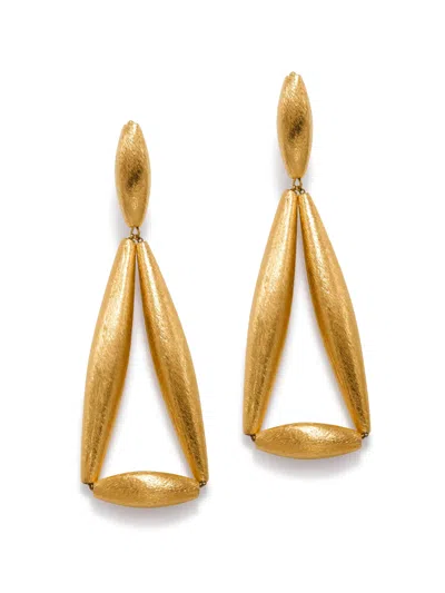 Jaredjamin Women's Zeppelin Ivy Gold Clipon Earrings