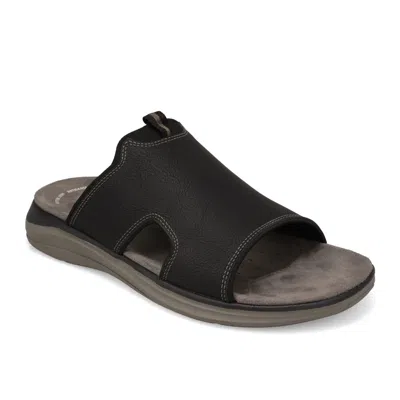 Jarman Mens Baskin Casual Open Toe Slide Sandal In Black