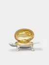 Jarosinski & Vaugoin Turtle Sterling Silver And Gold Vermeil Salt Cellar With Spoon  Abask Luxury Gif