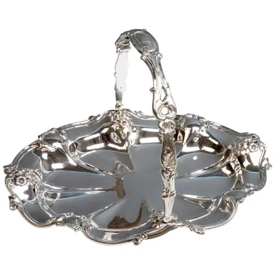 Pre-owned Jarosinski & Vaugoin Viennese Silver Centerpiece Bowl With Handle By , Circa 1925