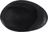 Jars Céramistes Black L Wabi Oval Plate In Noir