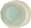 Jars Céramistes Green & Beige L Wabi Plate In Vert