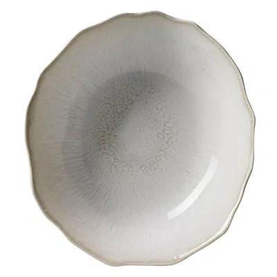 Jars Plume Dessert Plate In White Pearl