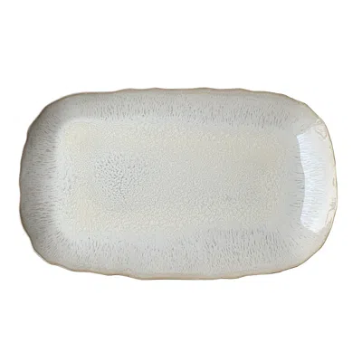 Jars Plume Rectangular Dish In White Pearl
