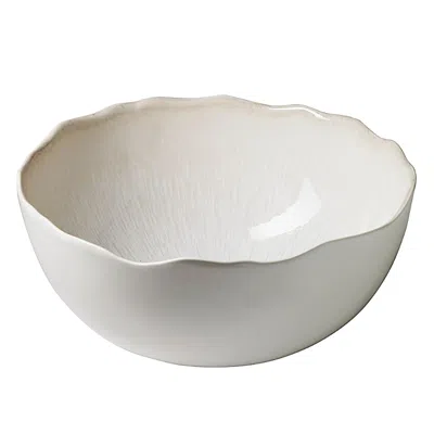 Jars Plume Serving Bowl In White Pearl