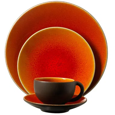 Jars Tourron Jade Dessert Plate In Orange