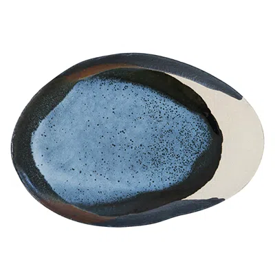 Jars Wab Awai Oval Platter Medium In Blue