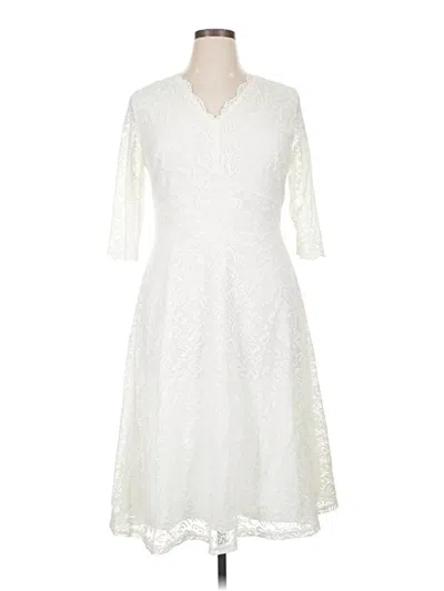 Pre-owned Jasambac Cocktail Dress In White