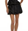 Jasmine Elaine Mini Balloon Skirt In Black In Black