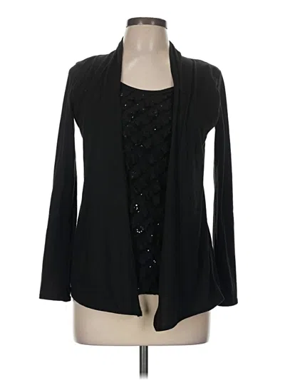 Pre-owned Jason Maxwell Long Sleeve Blouse In Black